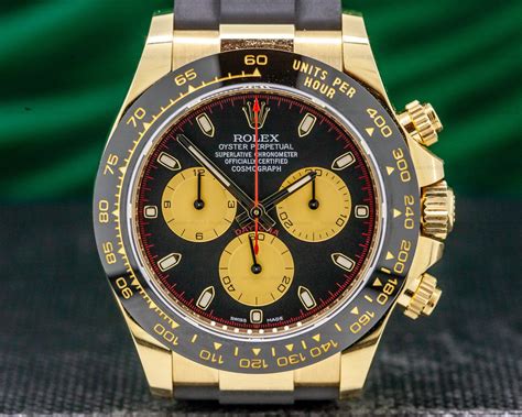 rolex daytona yellow gold rubber|rolex gold daytona watches for sale.